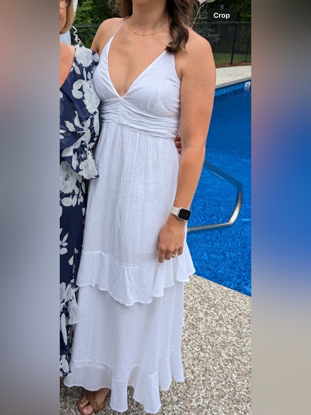 Abercrombie & Fitch White Maxi Sundress